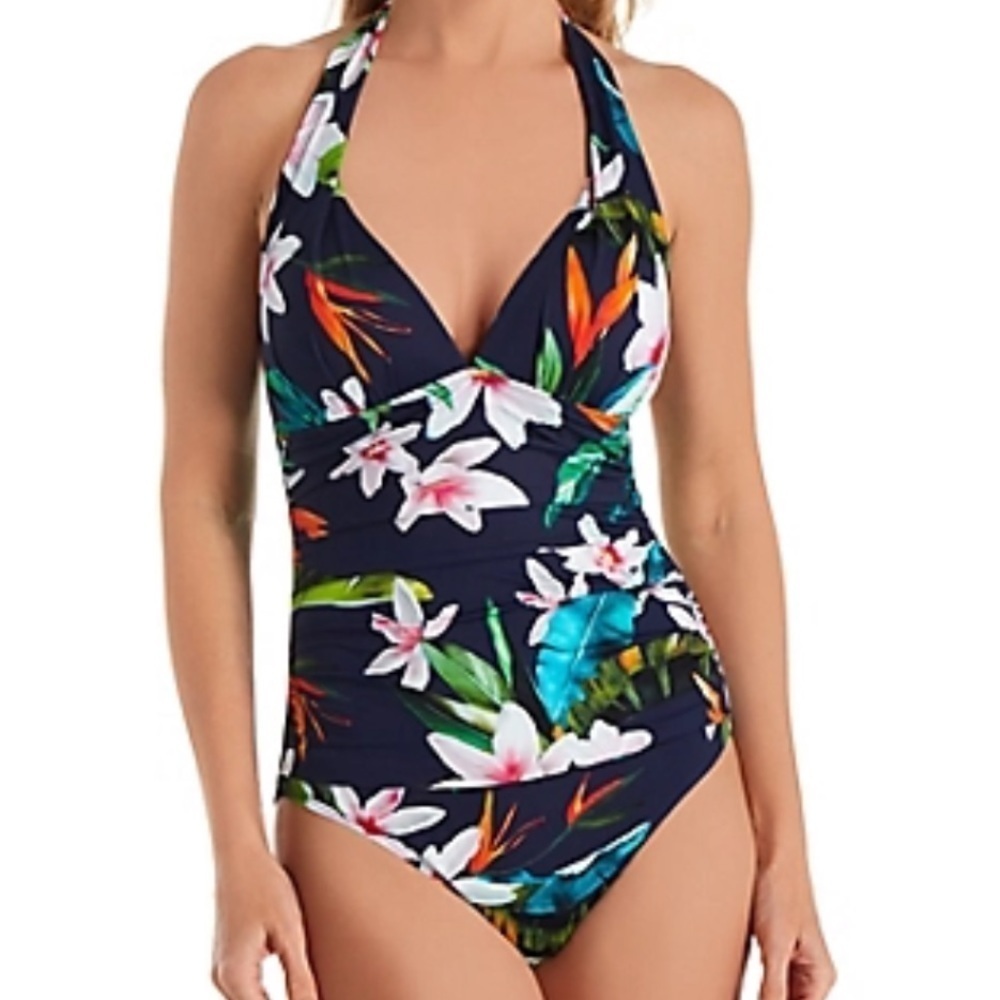 LAUREN Ralph Lauren Halter Tropical 1 Piece - Picture 2 of 8